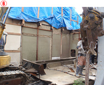 大阪府大阪市此花区｜上屋一階部分　人力解体の現場写真